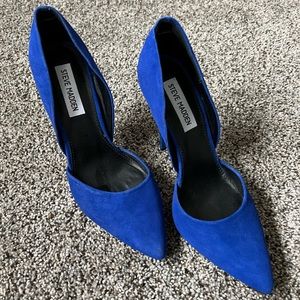 Steve Madden Blue Suede Heels